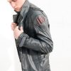 Mens Transformers Autobot Shield Leather Jacket Black Armor