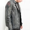 Mens Transformers Autobot Shield Leather Jacket Black Armor