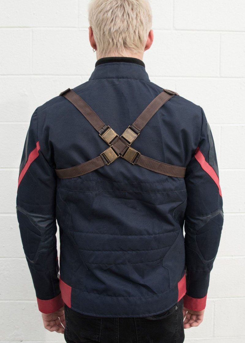 Mens Captain America Civil War Leather Jacket