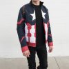 Mens Captain America Civil War Leather Jacket