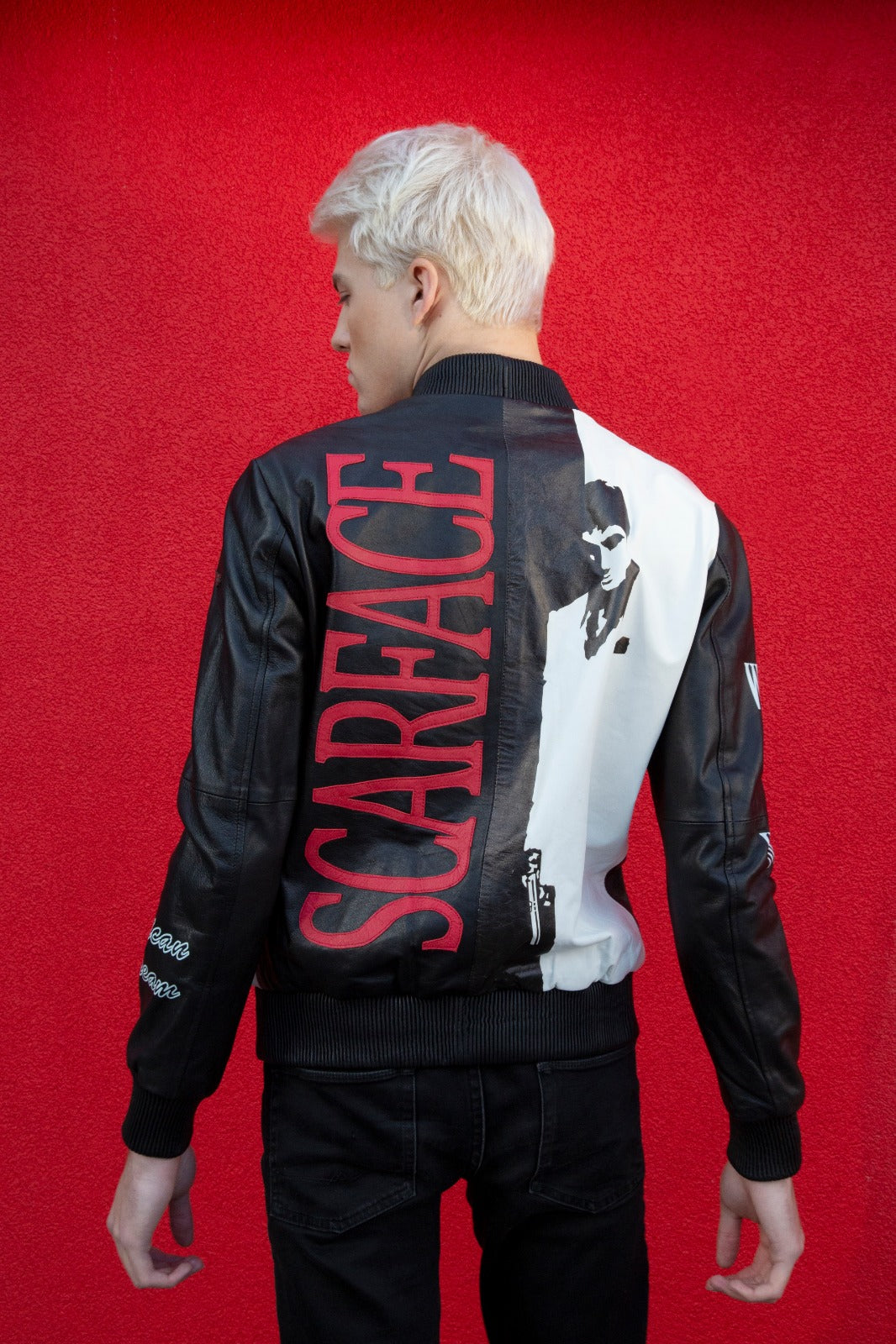 Scarface Tony Montana Genuine Leather Jacket SUpreme FW17