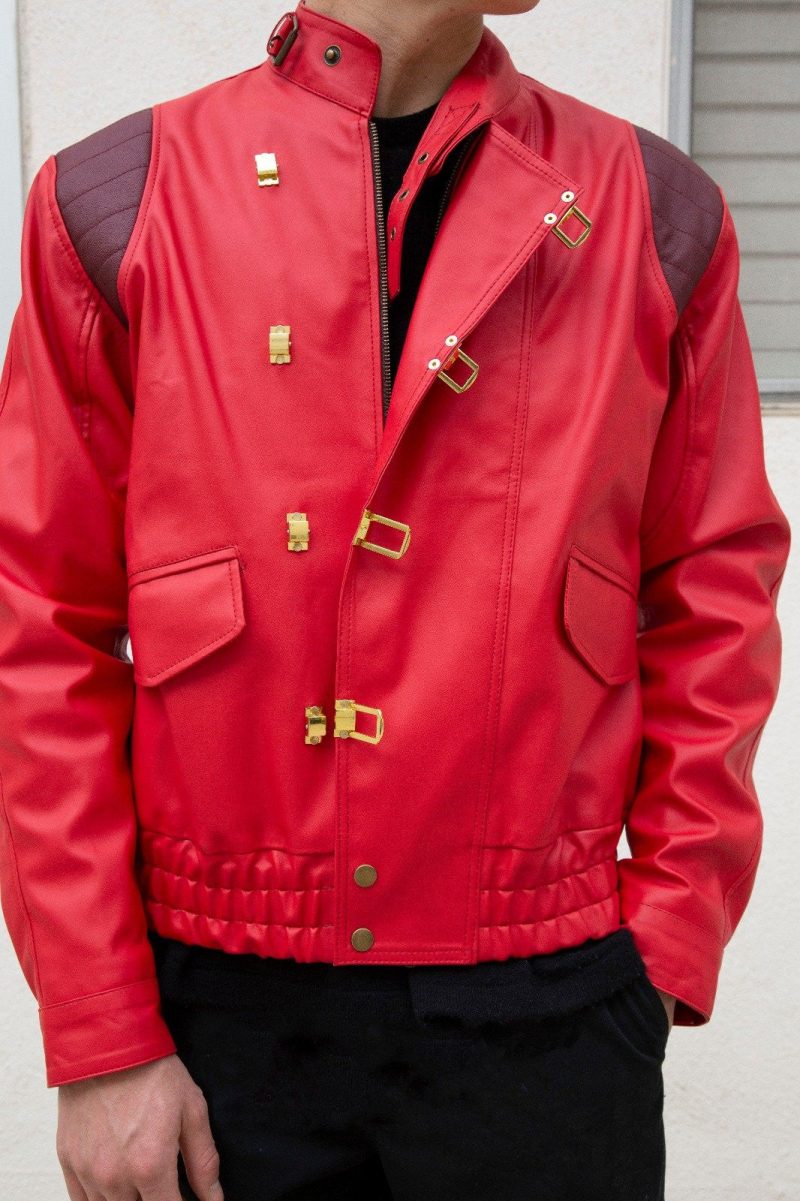 Mens Akira Kaneda Leather Jacket Red