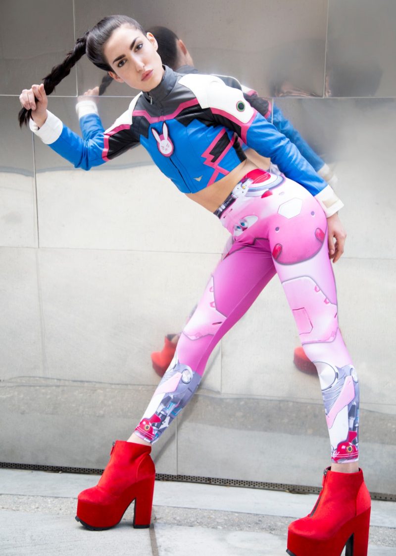Womens Overwatch Pink DVa Meka Leggings