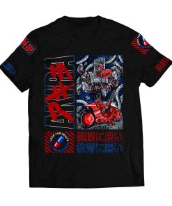 Akira Kaneda VS Tetsuo Black Graphic T-shirt 