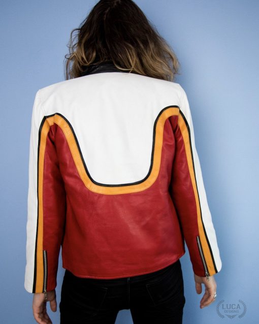 Mens Angelina Jolie Suzuki Hackers Movie Red White Jacket Kate Libby