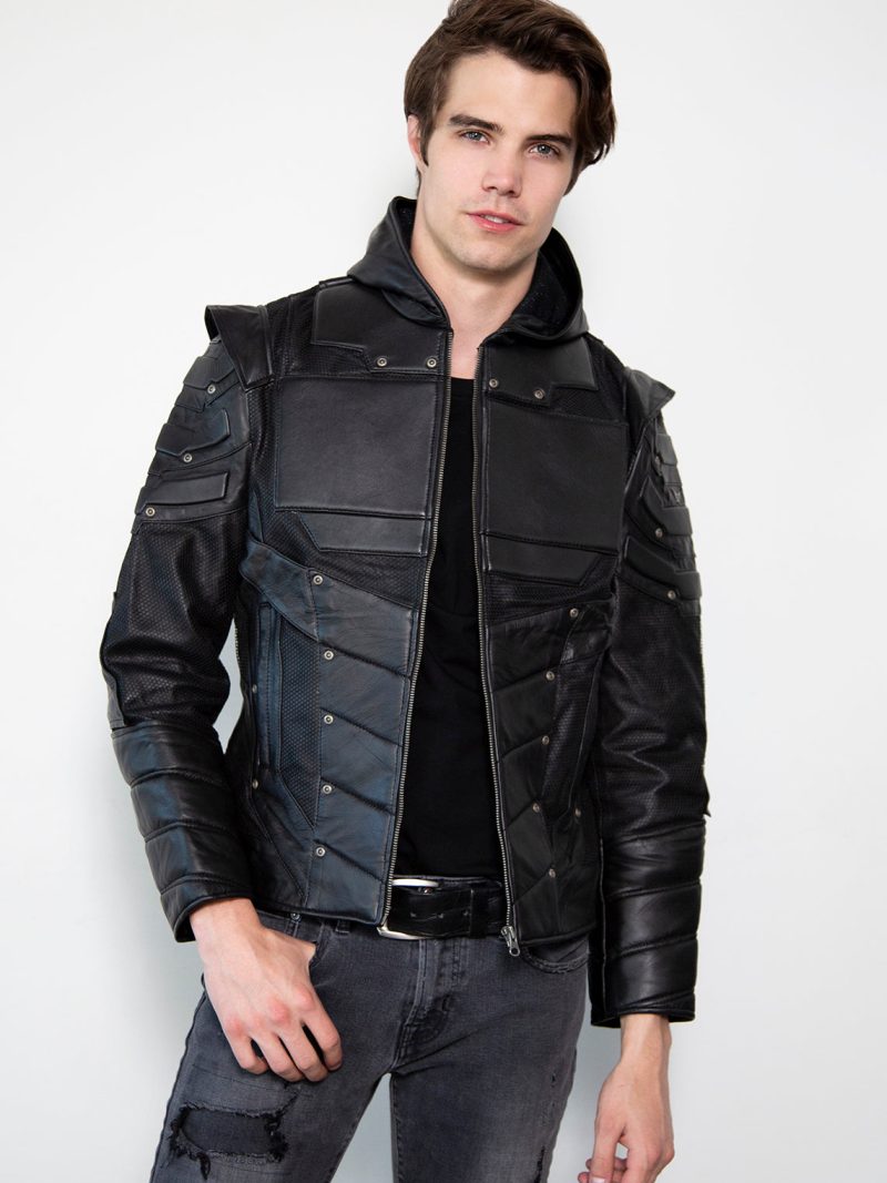 Green Arrow Blackout Collection Limited Edition Leather Jacket