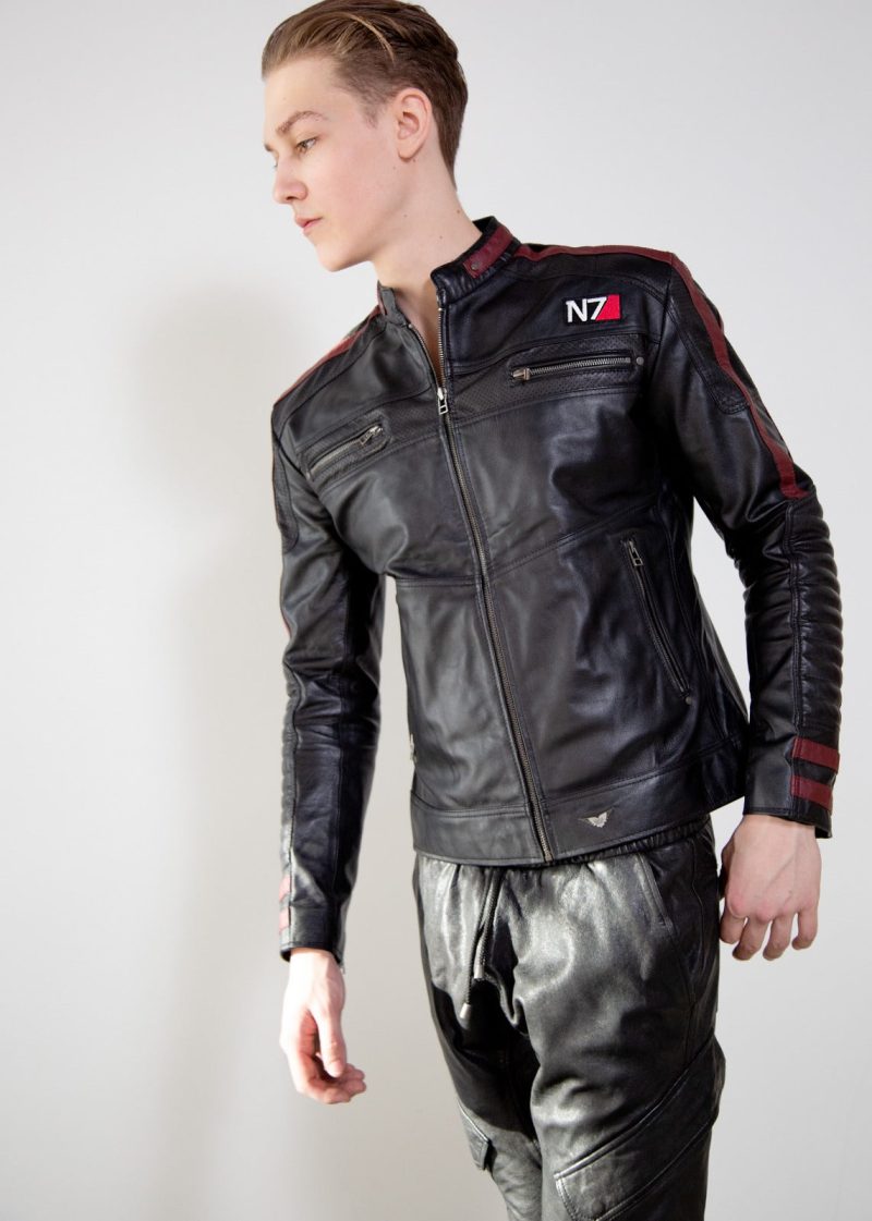 Mens Commander Shepard Mass Effect N7 Leather Jacket