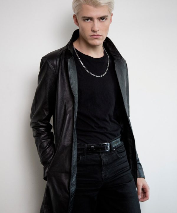 Punisher Black Trench Coat Leather Blade Netflix