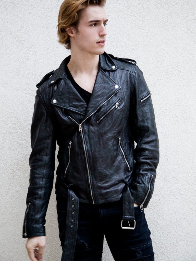 Trevor Stines Riverdale Southside Serpents Leather Jacket Official