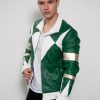 Green Power Ranger Leather Jacket  Hoodie MMPR Cosplay Costume