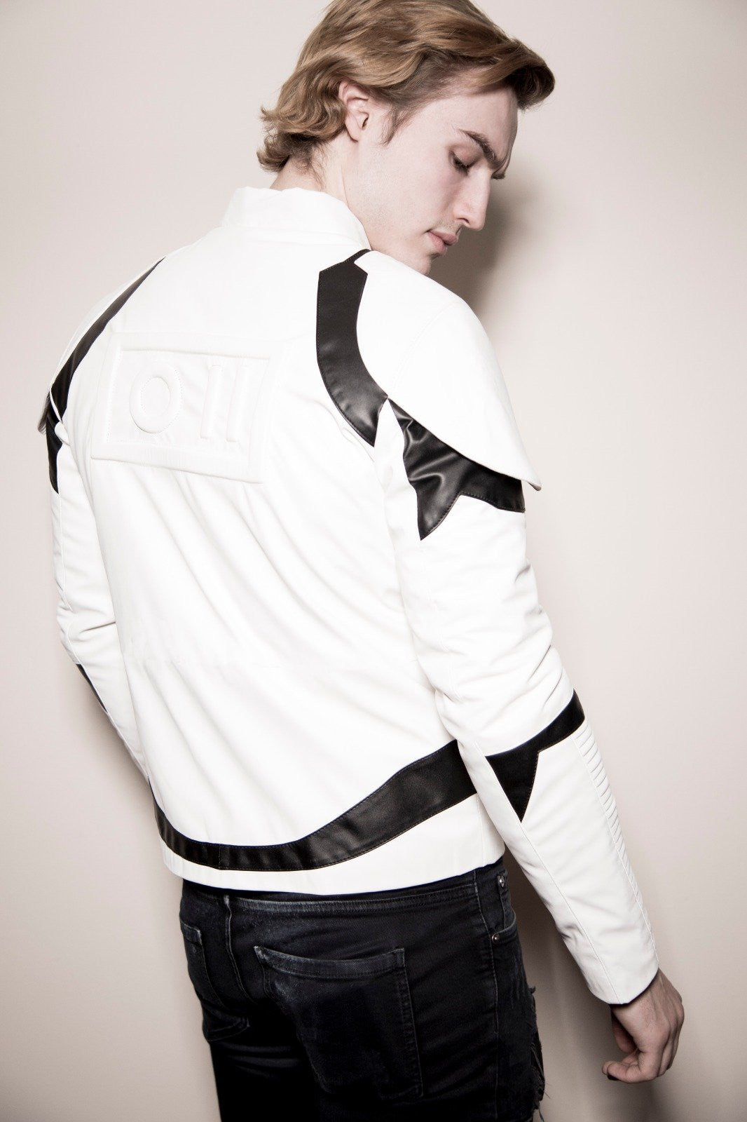Trevor Stines wearing Luca Designs Storm Trooper Jacket Poetry Riverdale