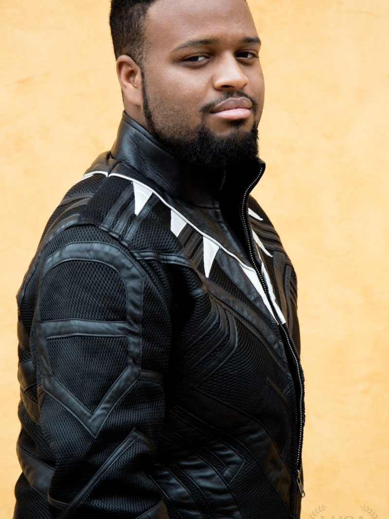 Mens Black Panther Leather Jacket