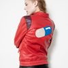 Womens Akira Red Leather Jacket Anime kaneda anime film 1988