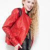 Womens Akira Red Leather Jacket Anime kaneda anime film 1988