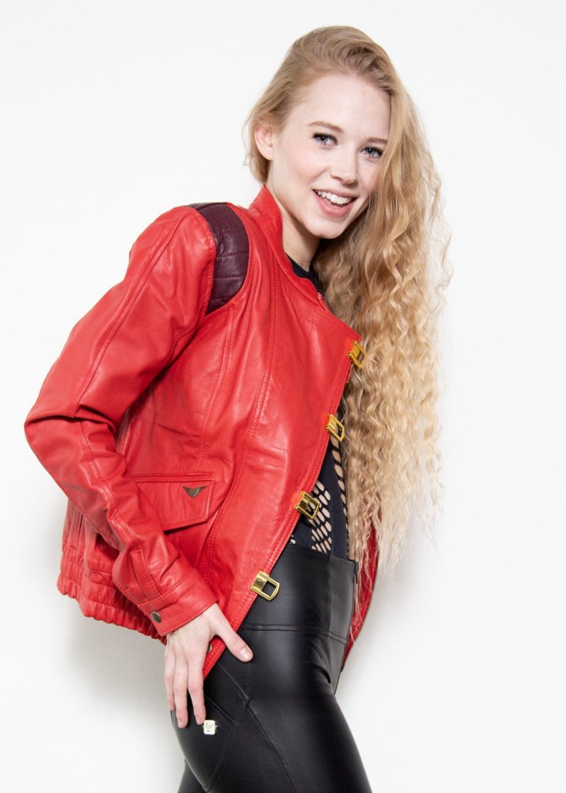 Womens Akira Red Leather Jacket Anime kaneda anime film 1988