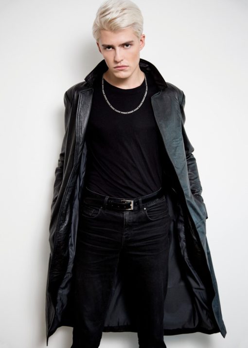 Punisher Black Trench Coat Leather Blade Netflix