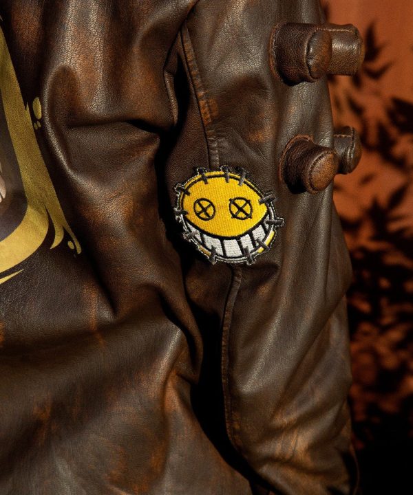 Mens Overwatch Junkrat Leather Jacket