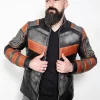 mens titans deathstroke moto jacket