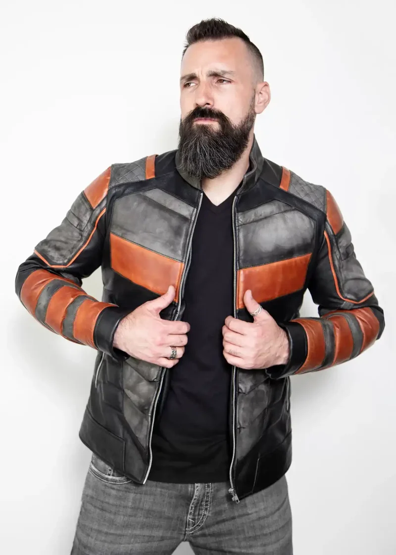 mens titans deathstroke moto jacket