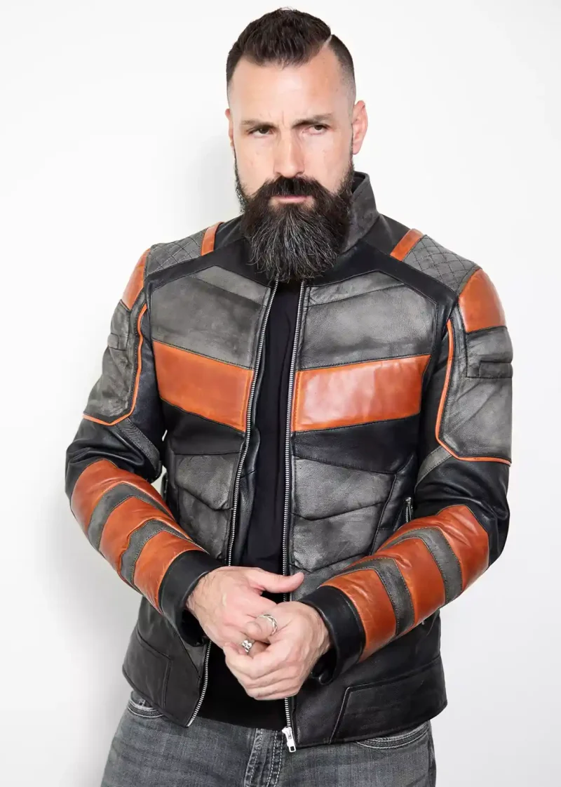 Men's Genuine Lambskin Stylish Jacket Real Leather Black Biker Motorcycle  Coat | eBay