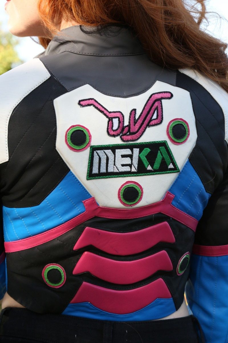 Womens Overwatch DVA Leather Jacket Blue