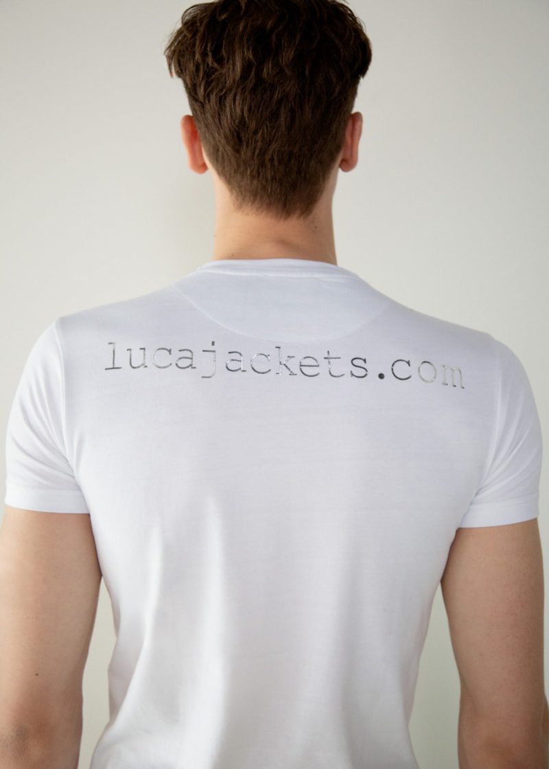 Luca Designs White Chrome Logo Cotton Shirt