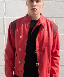 Mens Akira Kaneda Leather Jacket Red