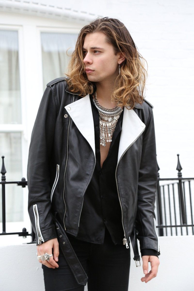 Genuine Black Leather Jacket Mens Lambskin Leather Biker - Etsy