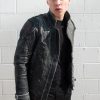 Mens Transformers Autobot Shield Leather Jacket Black Armor