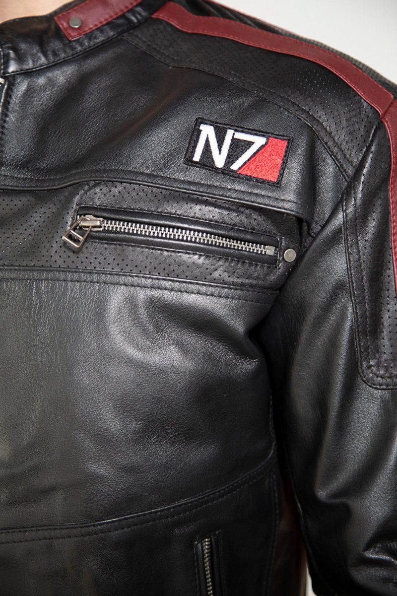 Mens Commander Shepard Mass Effect N7 Leather Jacket