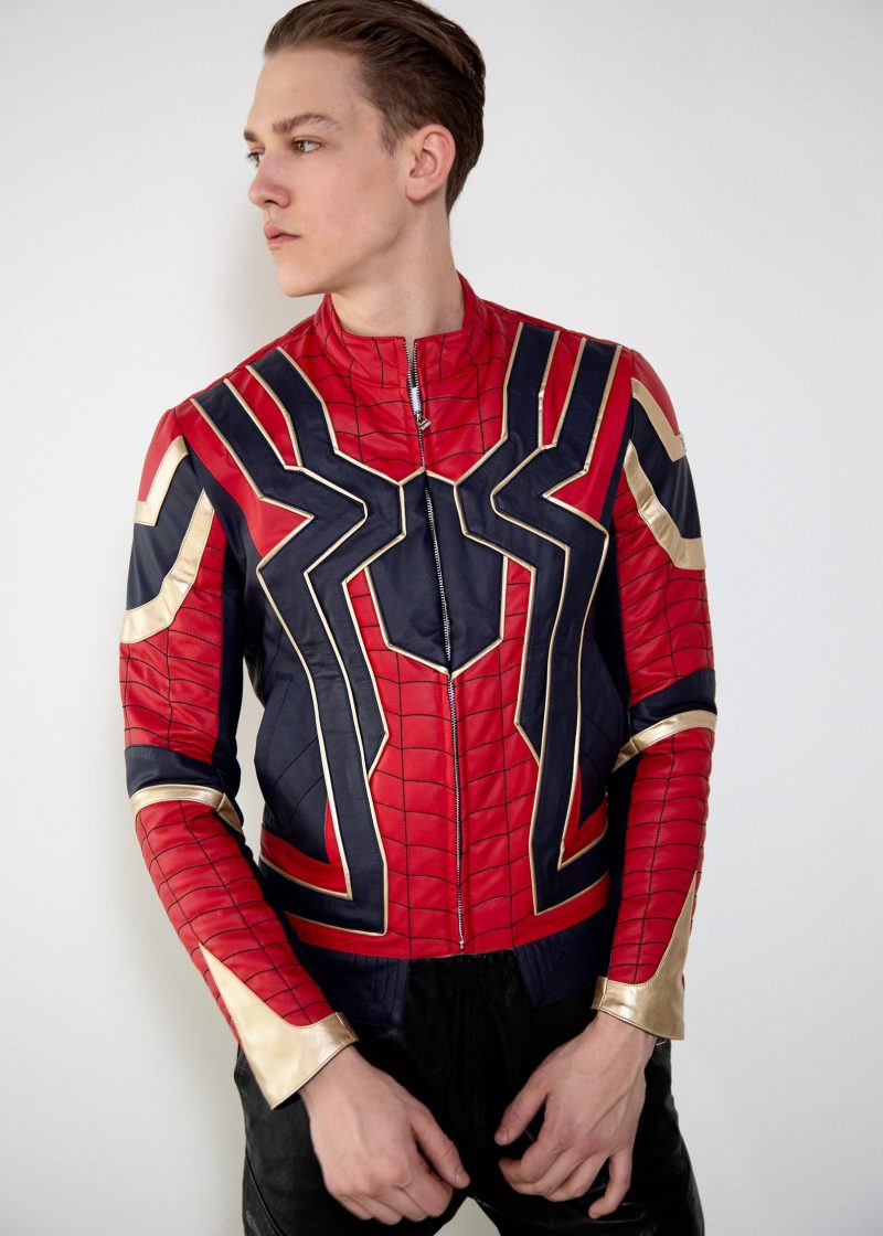 Mens Spider-Man Iron Spider Infinity War Leather Jacket