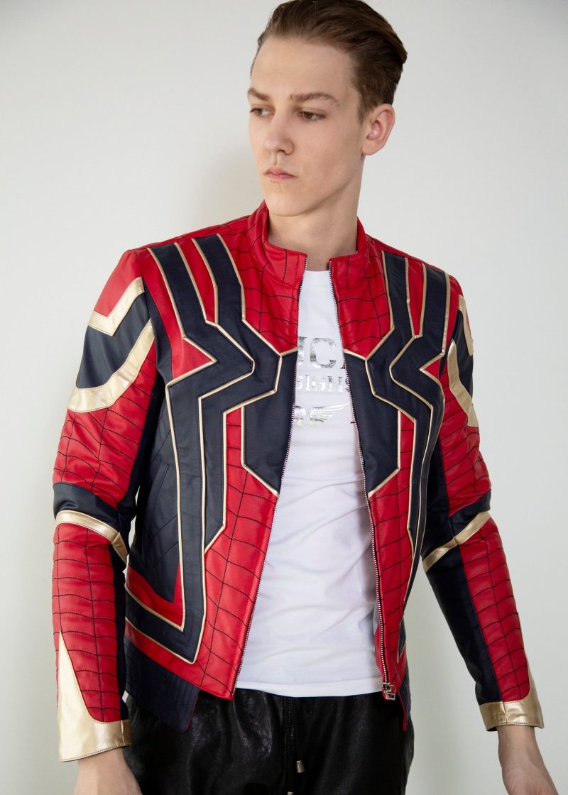 Mens Spider-Man Peter Parker Leather Jacket