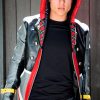 Mens Kingdom Hearts Sora hoodie Leather Jacket