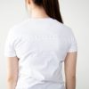 Womens Luca Designs White & Chrome Logo Graphic T-Shirt Back