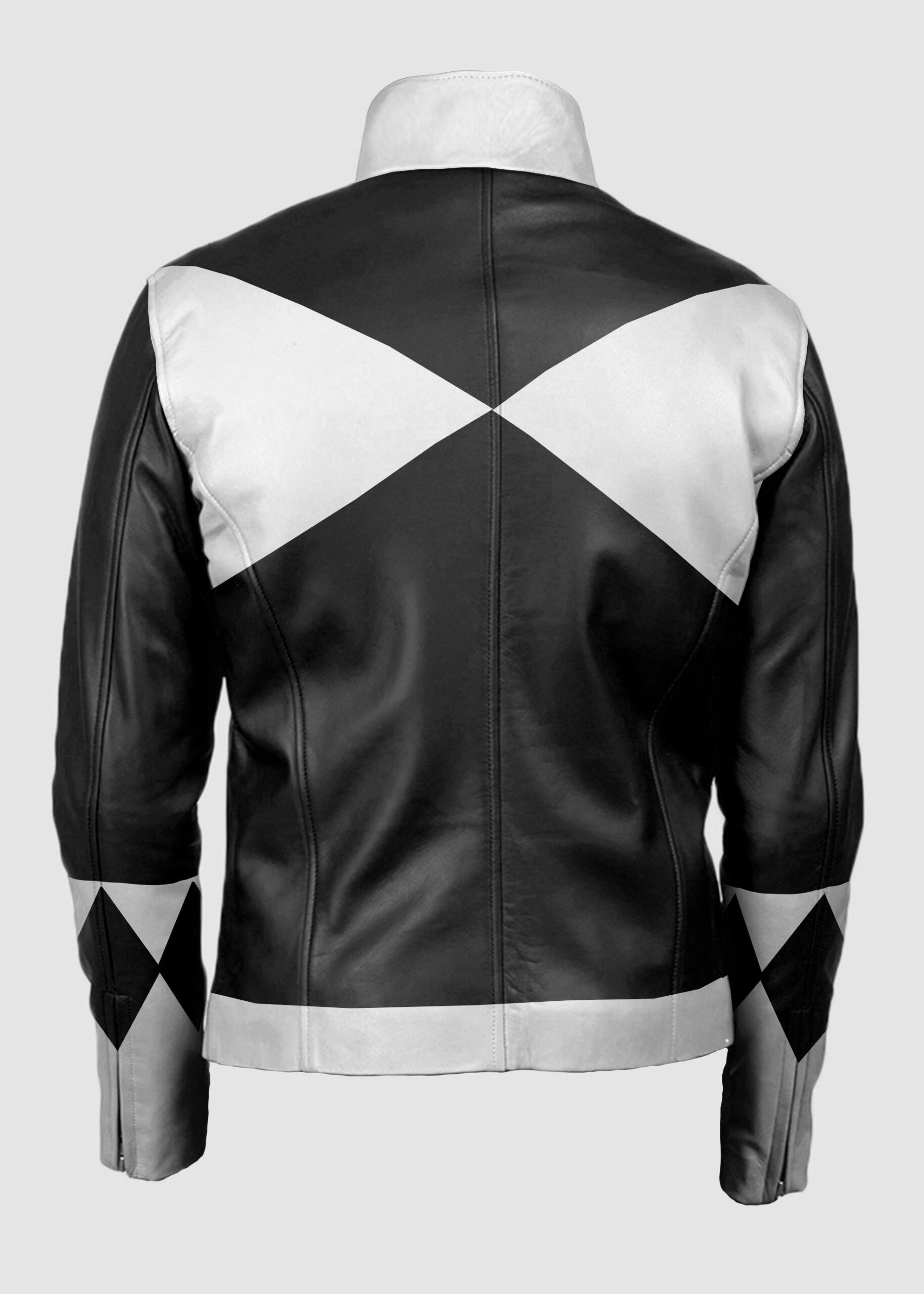 Mens Power Rangers Classic Leather Jacket Black
