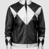 Mens Power Rangers Classic Leather Jacket Black