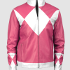 Womens Power Rangers Classic Leather Jacket Pink