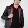 Black Redhood Leather Jacket Limited Edition Red