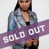 Womens Hand-painted Metallic Color Splash Leather Jacket SOLD OUT