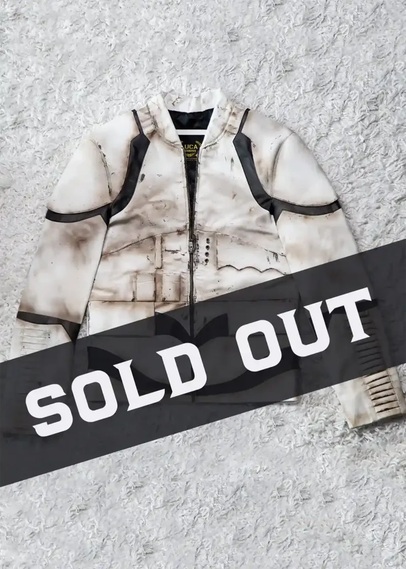 handpainted sand trooper star wars limited edition leather jacket
