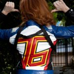 Women Soldier 76 Leather Jacket Blue Overwatch Cosplay Motocross Outerwear Luca Designs
