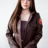 Womens Poe Dameron Rebel Alliance Brown Leather Jacket