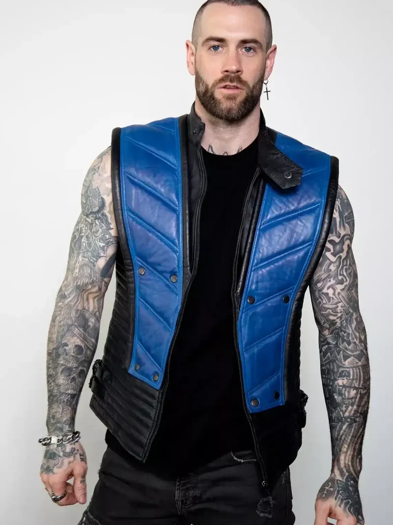 mortal kombat subzero leather armor jacket