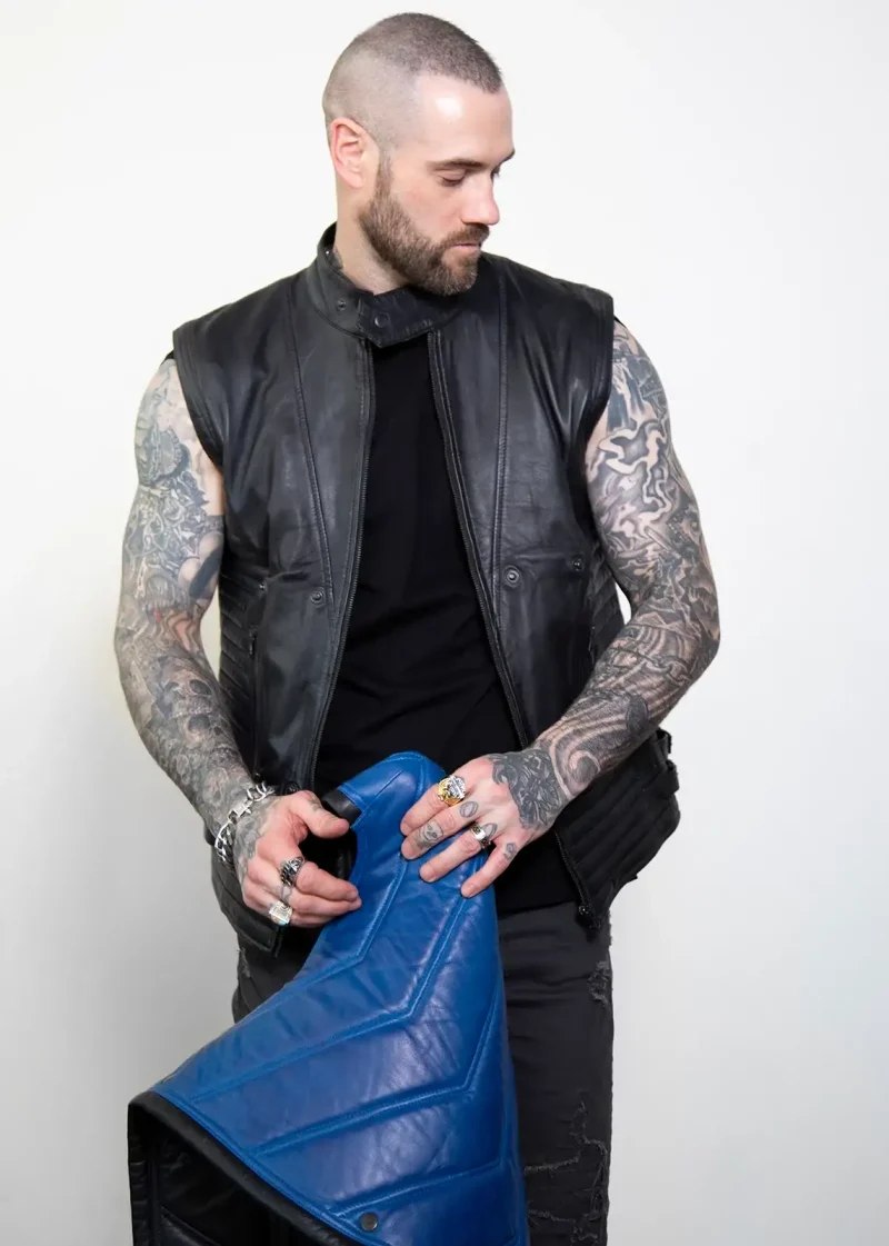 mens subzero leather jacket cosplay