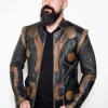 thor viking moto leather jacket for mens
