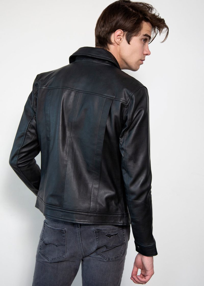 Dragon Ball Z Future Trunks Black Leather Jacket Limited Edition Back
