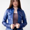 Womens Dragon Ball Z Trunks Capsule Corp Leather Jacket