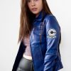 Womens Dragon Ball Z Trunks Leather Jacket Blue