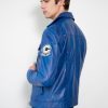 DBZ Future Trunks Leather Jacket Blue Back