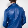 DBZ Future Trunks Leather Jacket Blue Back